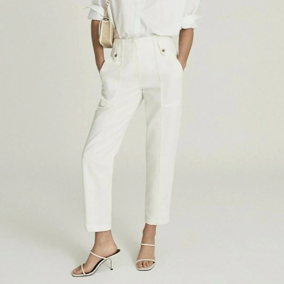 NWT Size 4 Reiss White Pants - Picture 2 of 5